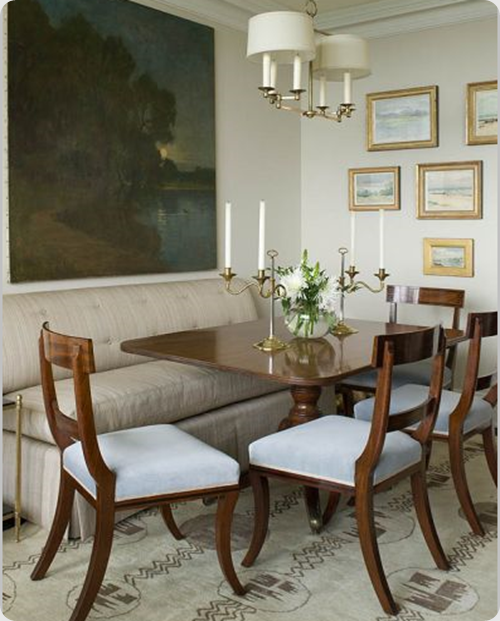 Developing Designs Blog by Laura Jens Sisino Settees……at the Dining Table